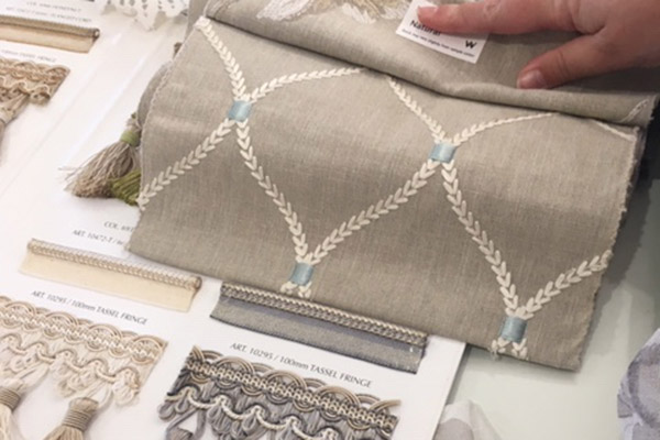 Types of fabrics Family Room Pelmet Fabric and Trim