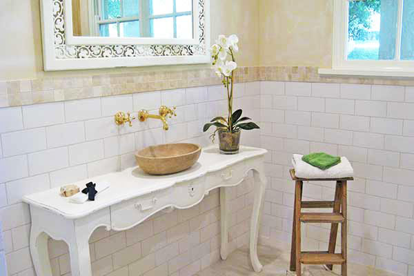 Bathroom Design Repurposed Hall Table Vanity